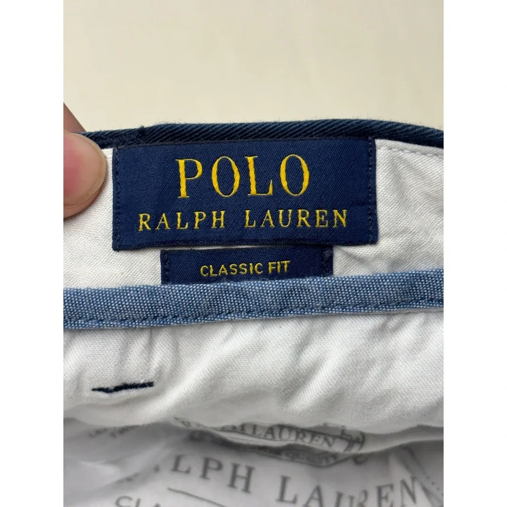 Polo‎ Ralph Lauren Mens Classic Fit Chino Pants Navy Blue 100% Cotton 42x27